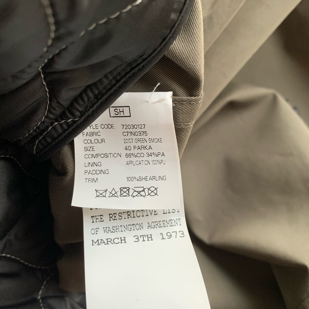 Belstaff olive green shearing trim hooded jacket - Picture 4 of 16